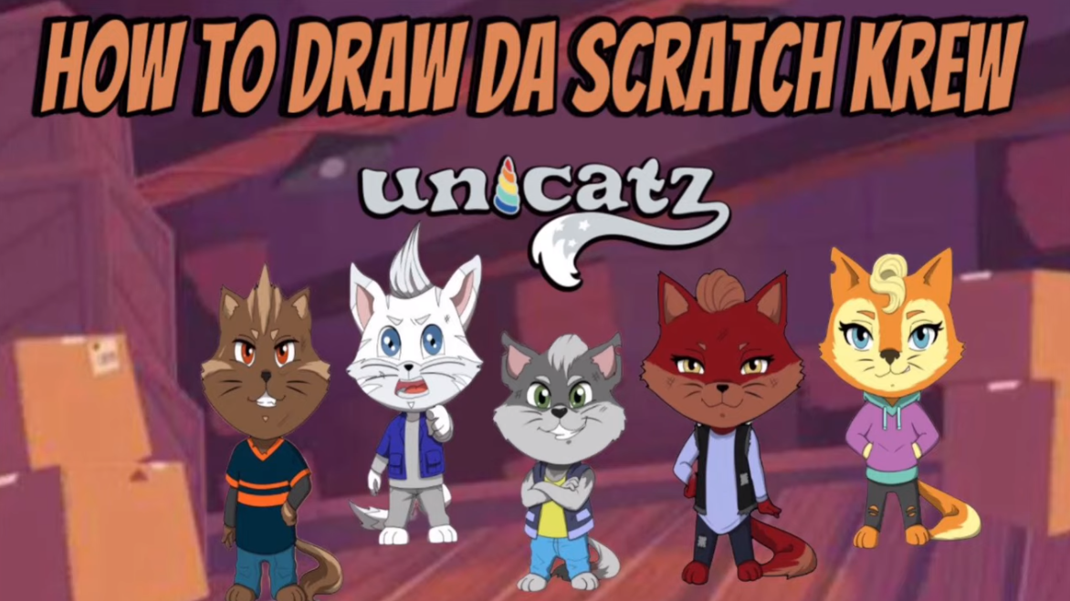 How To Draw Da Scratch Krew From The Unicatz Cartoon For Beginners (Start To Finish)