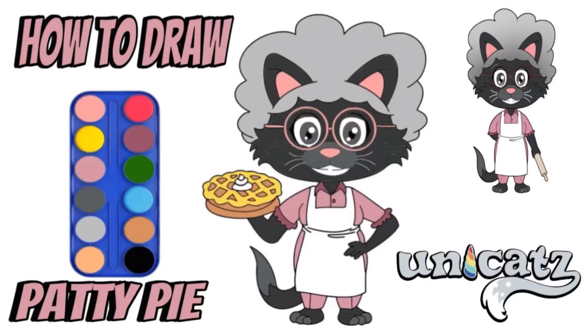 How To Draw Patty Pie From The Unicatz Cartoon For Beginners (Start To Finish)